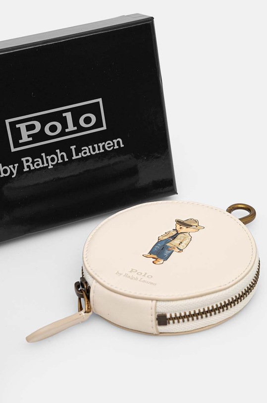 Кожен портфейл Polo Ralph Lauren бежов 427943237
