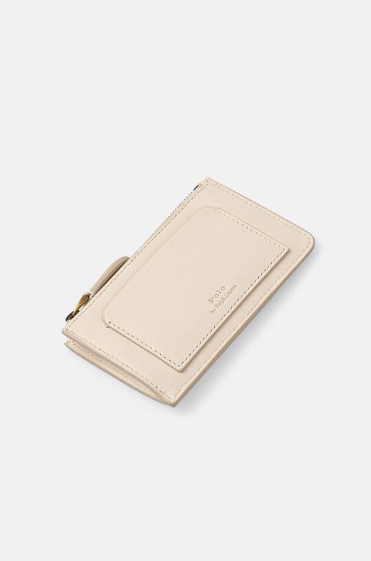 Polo Ralph Lauren etui na karty skórzane 427943238 beżowy AW24