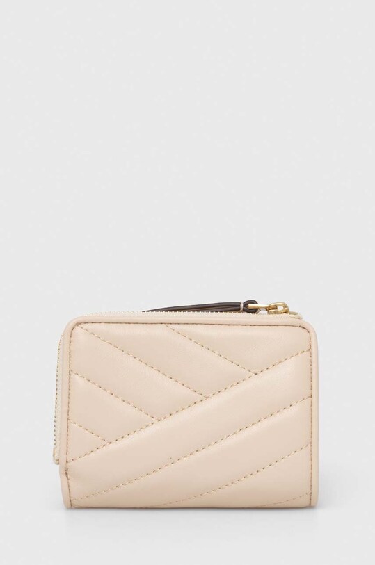 Accesorii Tory Burch portofel de piele Kira Chevron Bi-Fold 153121.122 bej