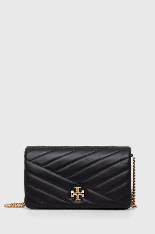 Tory Burch torebka skórzana Kira Chevron nie mieści A4 czarny 156553.001