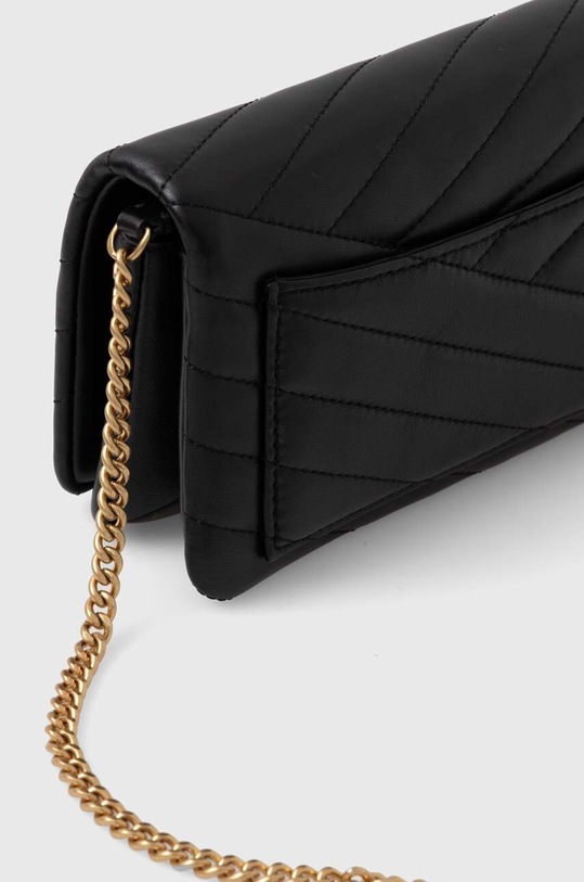 Akcesoria Tory Burch torebka skórzana Kira Chevron 156553.001 czarny