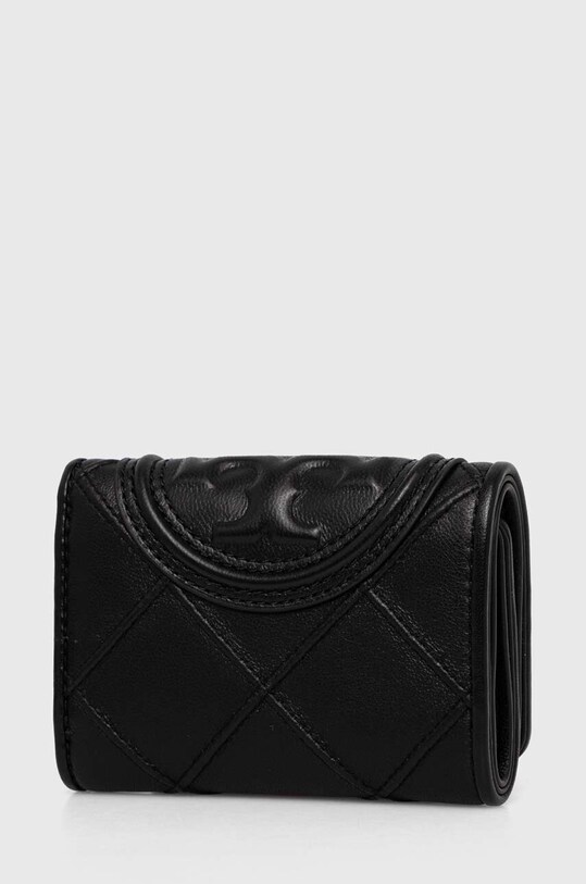 Accesorii Tory Burch portofel de piele Fleming Soft Small 156558.001 negru