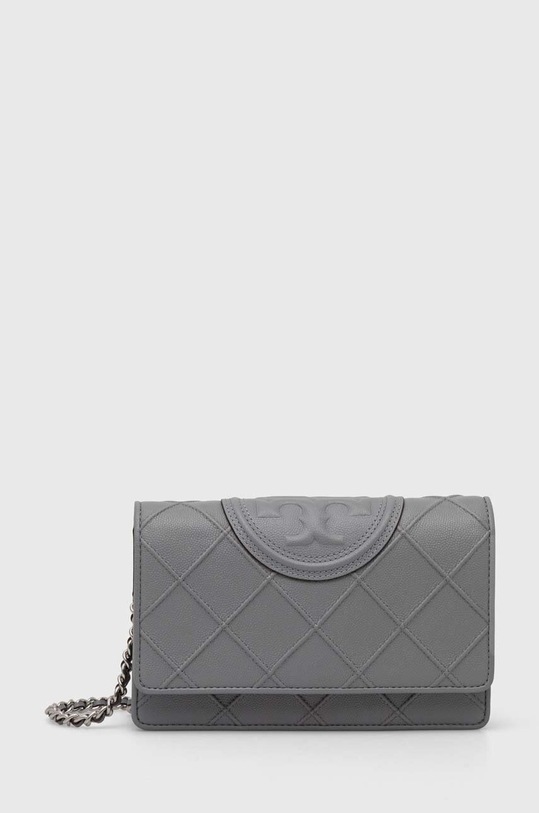 Kožená kabelka Tory Burch Fleming Soft přírodní kůže šedá 158604.400