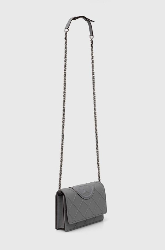 Kožená kabelka Tory Burch Fleming Soft 158604.400 šedá AW24