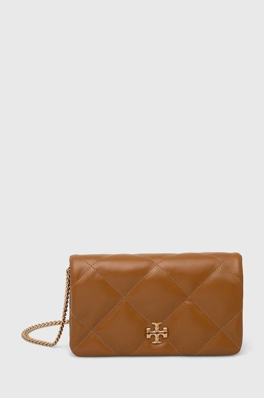 Kožená kabelka Tory Burch Kira Diamond Quilt přírodní kůže béžová 158624.202