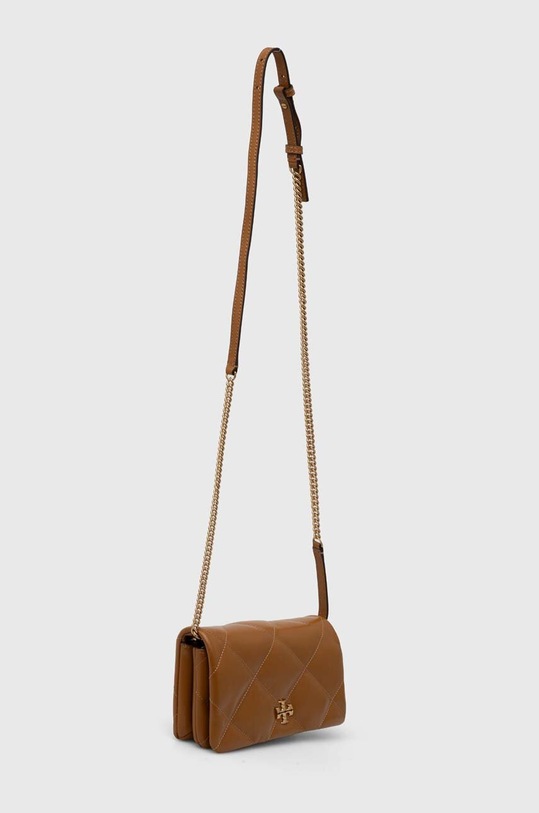 Kožená kabelka Tory Burch Kira Diamond Quilt 158624.202 béžová AW24