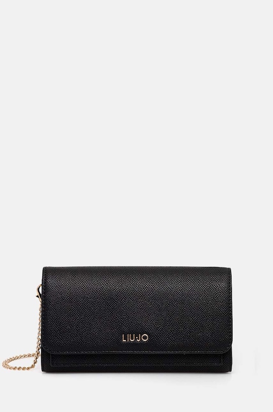 Liu Jo portfel imitacja skóry licowej czarny AF4272.E0087