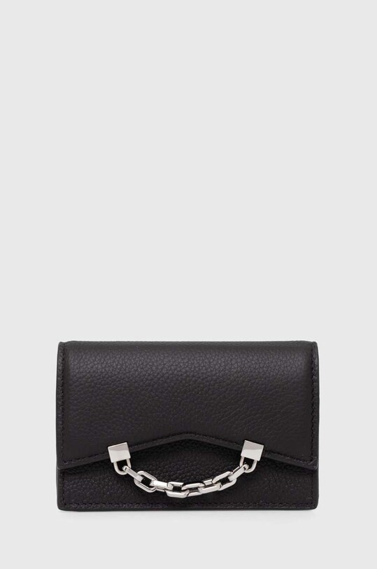 Шкіряний гаманець Karl Lagerfeld лицьова шкіра чорний 245W3210