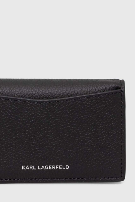 Accesorii Karl Lagerfeld portofel de piele 245W3210 negru