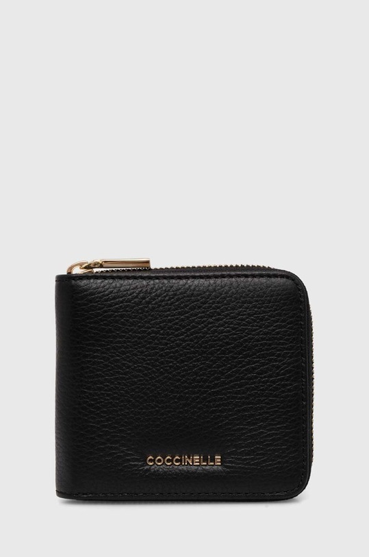 Coccinelle portofel de piele METALLIC SOFT piele negru E2.MW5.11.E2.01