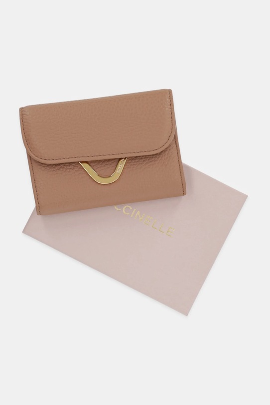 Coccinelle portofel de piele COCCINELLEDEW bej E2.QTF.11.F0.01
