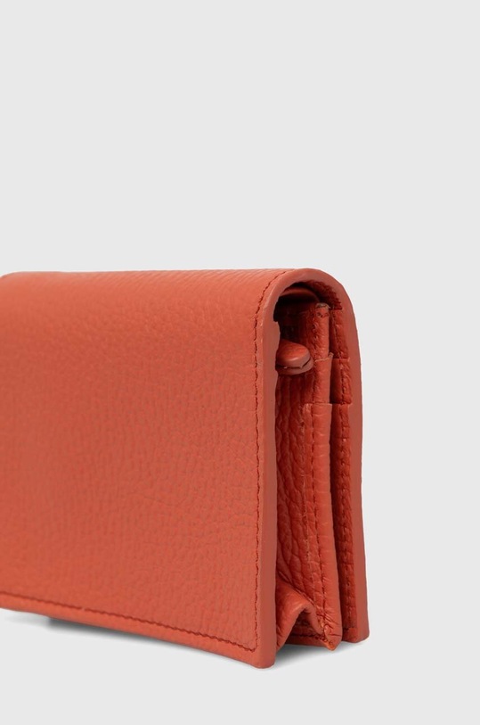 Coccinelle portofel de piele COCCINELLEKELSEY E2.RBP.17.21.01 portocaliu AW24