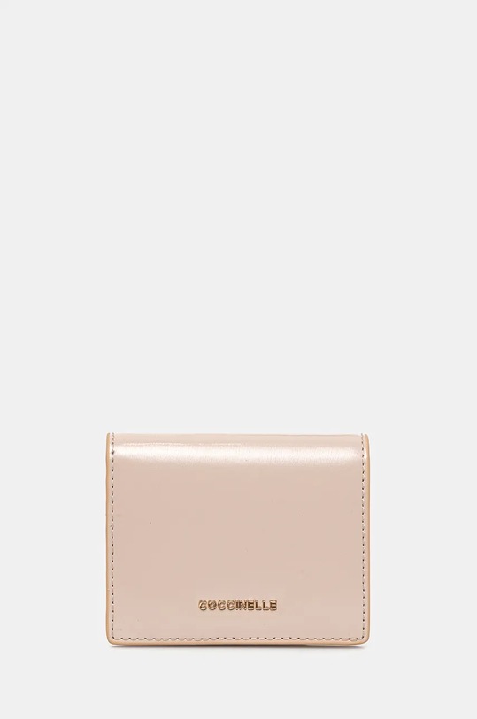 Coccinelle portfel skórzany METALLIC SHINY CALF skóra licowa różowy E2.RX8.11.D3.01