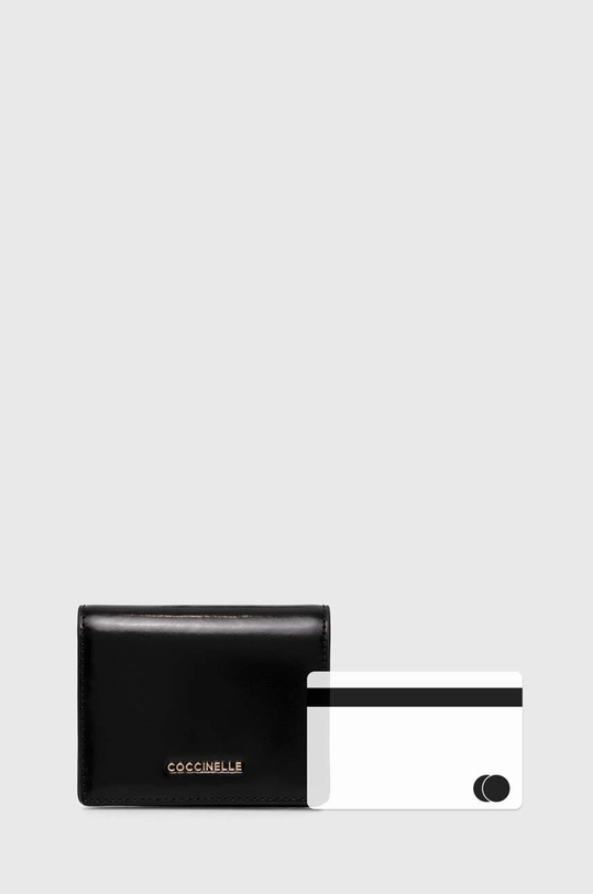 Kožená peněženka Coccinelle METALLIC SHINY CALF E2.RX8.11.D3.01 černá