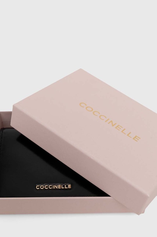 Kožená peněženka Coccinelle METALLIC SHINY CALF černá E2.RX8.11.D3.01