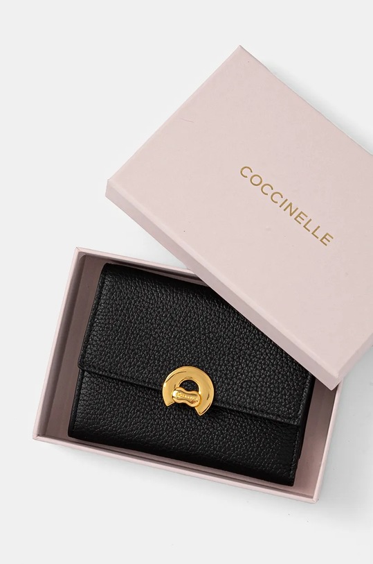 Coccinelle portofel de piele COCCINELLEBINXIE negru E2.P7P.11.F0.21