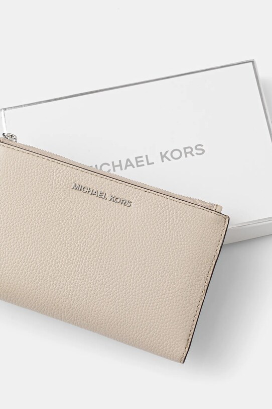 Кожен портфейл MICHAEL Michael Kors бежов 32T7SAFW4L