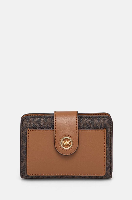Πορτοφόλι MICHAEL Michael Kors απομίμηση λείου δέρματος καφέ 32R4G0KF5B