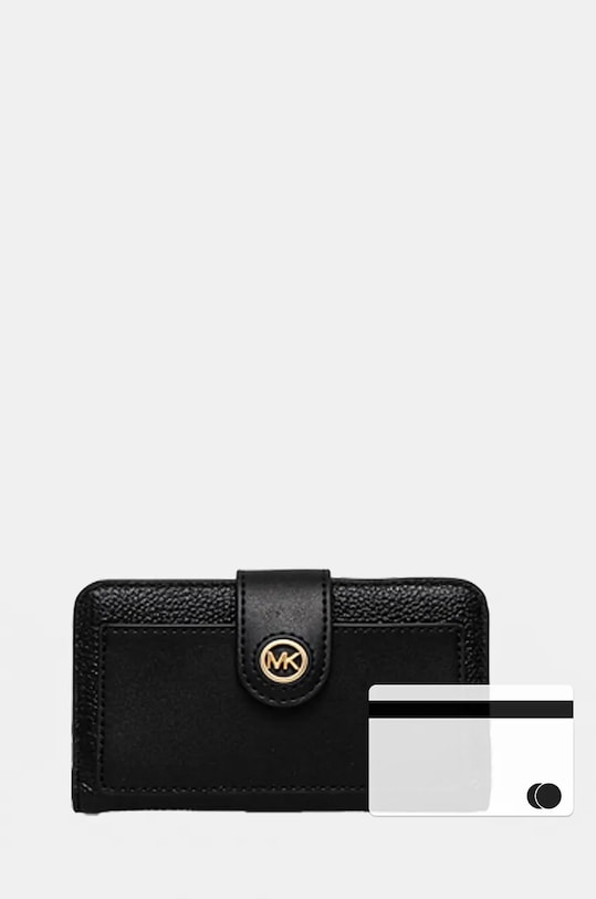 Δερμάτινο πορτοφόλι MICHAEL Michael Kors 32S4G0KF6L μαύρο