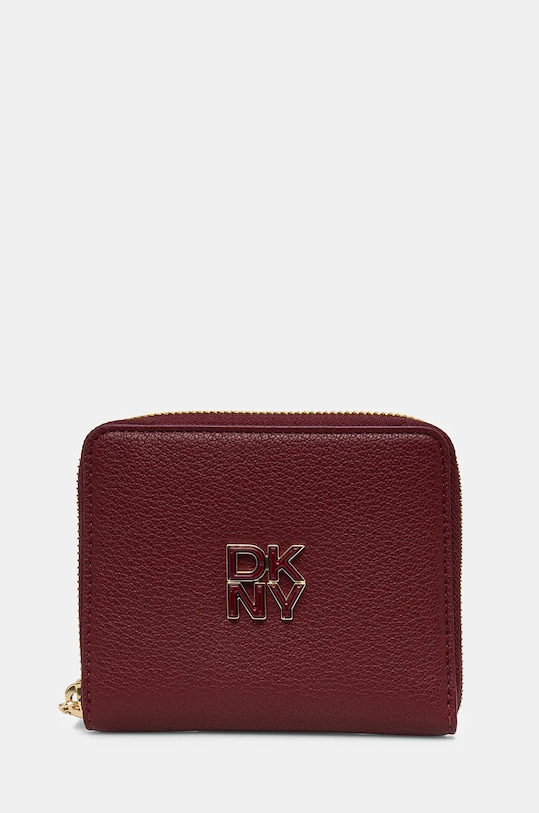 Kožená peněženka Dkny přírodní kůže burgundské R43ZKF83