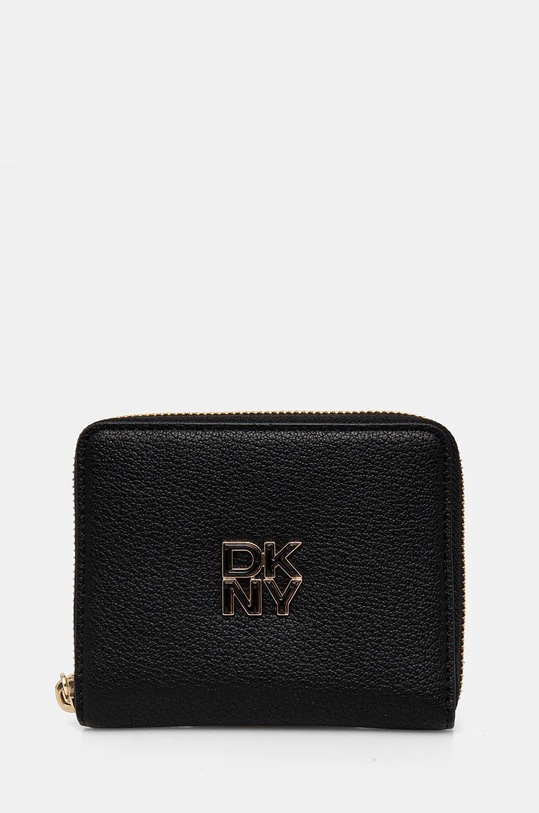 Шкіряний гаманець Dkny лицьова шкіра чорний R43ZKF83
