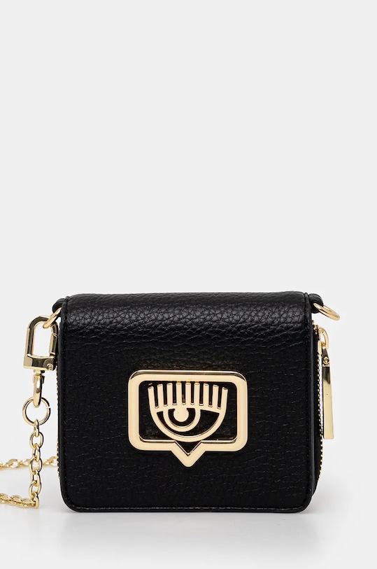 Chiara Ferragni portafoglio sintetico nero 77SB5PB3