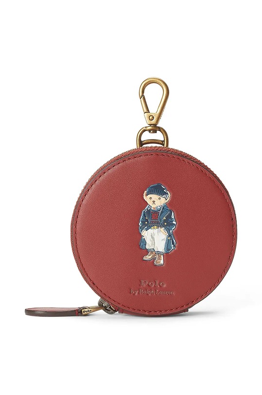 Кожен портфейл Polo Ralph Lauren гладка кожа червен 427952662
