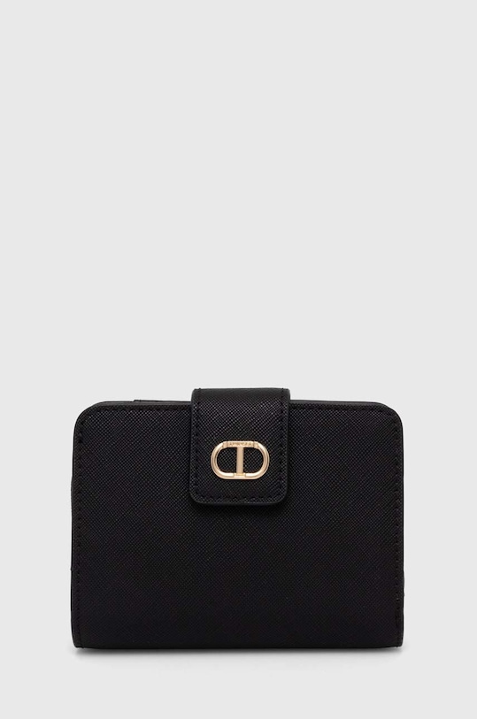 Twinset portfel skóra licowa czarny 242TH7022