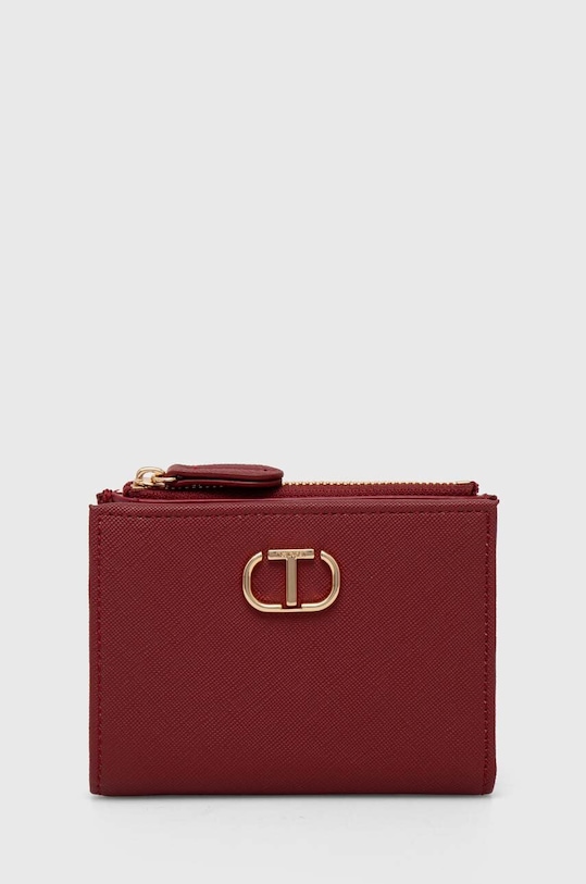 Twinset portfel skóra licowa bordowy 242TH7021