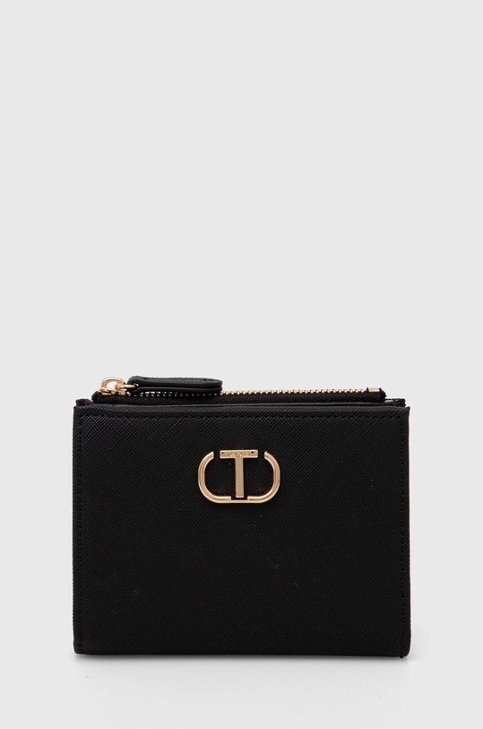 Twinset portfel skóra licowa czarny 242TH7021