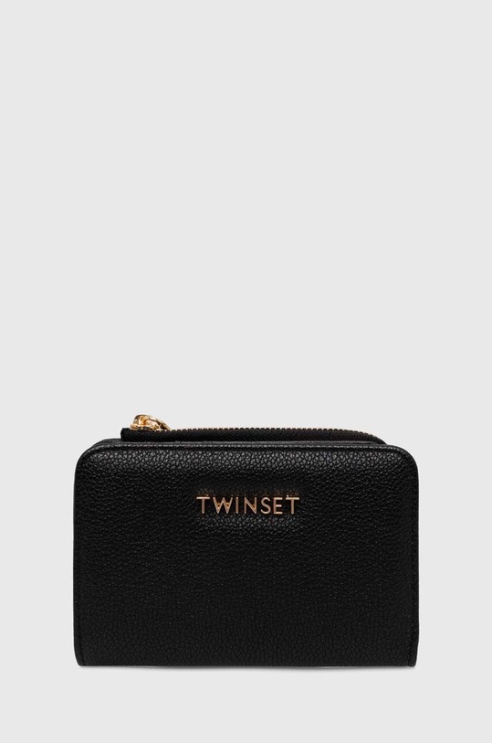 Twinset portfel imitacja skóry licowej czarny 242TB7047