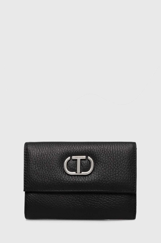 Kožená peněženka Twinset přírodní kůže černá 242TB7016