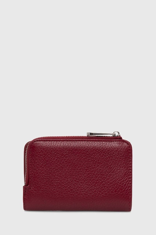 Twinset portfel skórzany 242TB7017 bordowy AW24