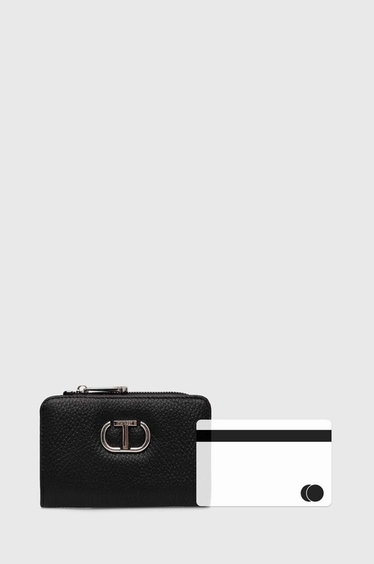 Twinset portfel skórzany 242TB7017 czarny