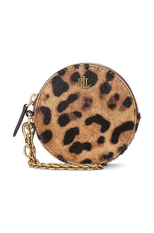 Kožená peněženka Lauren Ralph Lauren přírodní kůže hnědá 432951692