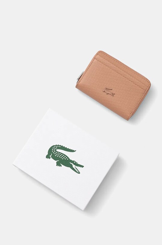 Lacoste portfel skórzany pomarańczowy NF3855KL