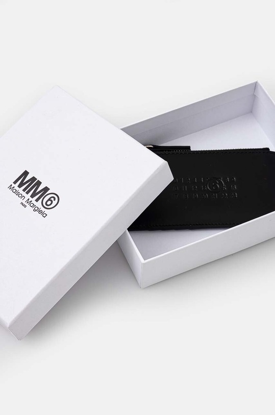 Kožená peněženka MM6 Maison Margiela černá SA5UI0011.P7183
