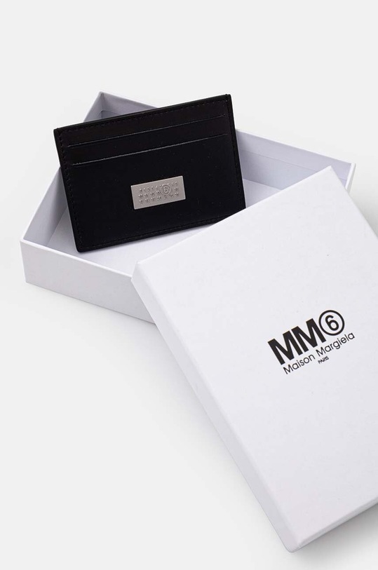 MM6 Maison Margiela etui na karty skórzane czarny SA5UI0013.P7179