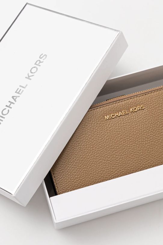 Кожаный кошелек MICHAEL Michael Kors коричневый 32T7GAFW4L