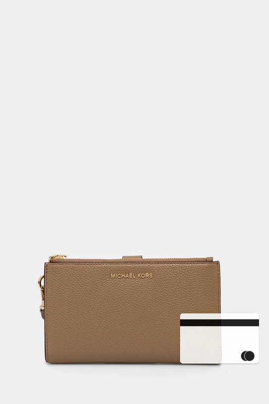 MICHAEL Michael Kors portfel skórzany 32T7GAFW4L brązowy