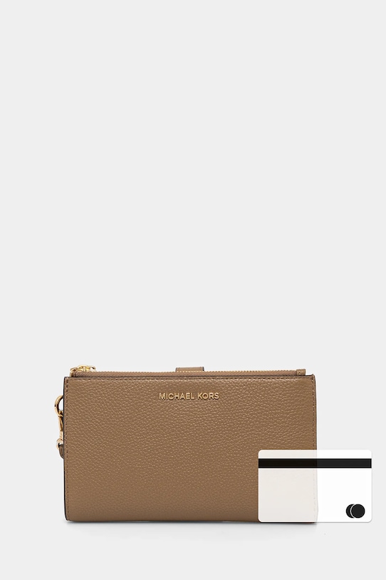 MICHAEL Michael Kors portfel skórzany 32T7GAFW4L brązowy