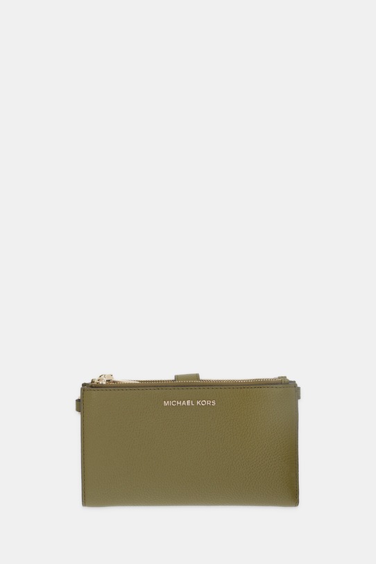 MICHAEL Michael Kors portfel skórzany skóra licowa zielony 32T7GAFW4L