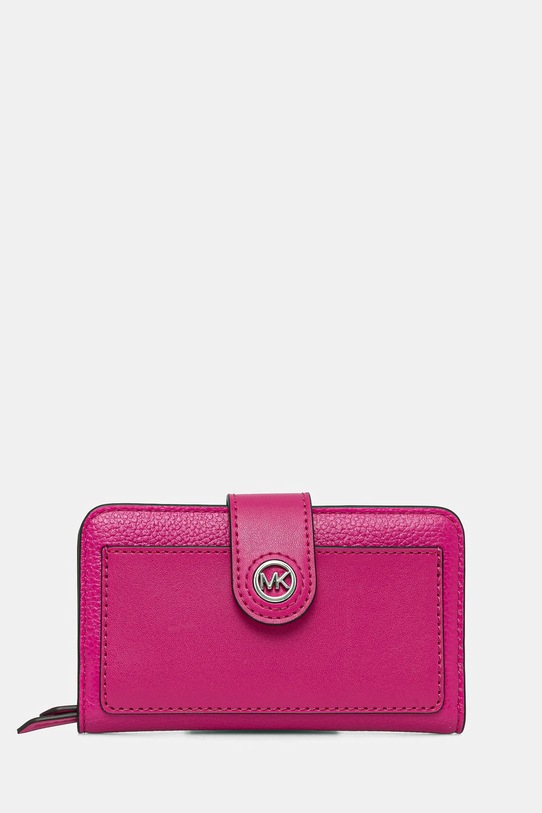 Kožená peněženka MICHAEL Michael Kors přírodní kůže růžová 32S4S0KF6L