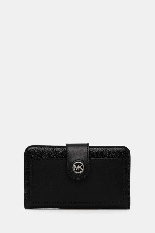 Шкіряний гаманець MICHAEL Michael Kors лицьова шкіра чорний 32S4S0KF6L