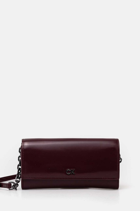 Calvin Klein portfel imitacja skóry licowej fioletowy K60K612423