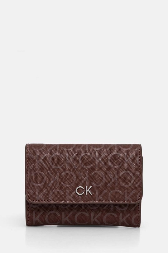 Peňaženka Calvin Klein imitácia kože hnedá K60K612684