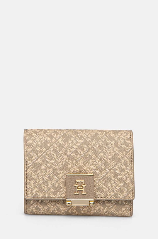 Tommy Hilfiger portfel imitacja skóry licowej beżowy AW0AW17040