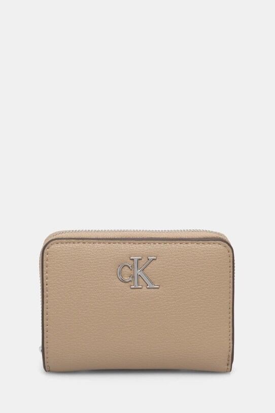 Calvin Klein Jeans portfel drobny wzór beżowy K60K612740