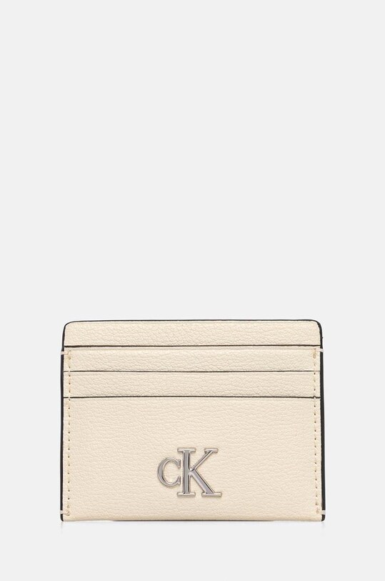 Puzdro na karty Calvin Klein Jeans Planet friendly béžová K60K612746