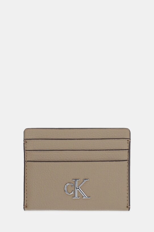 Puzdro na karty Calvin Klein Jeans béžová K60K612746